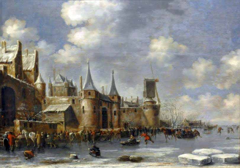 Thomas Hovenden Skaters outside city walls